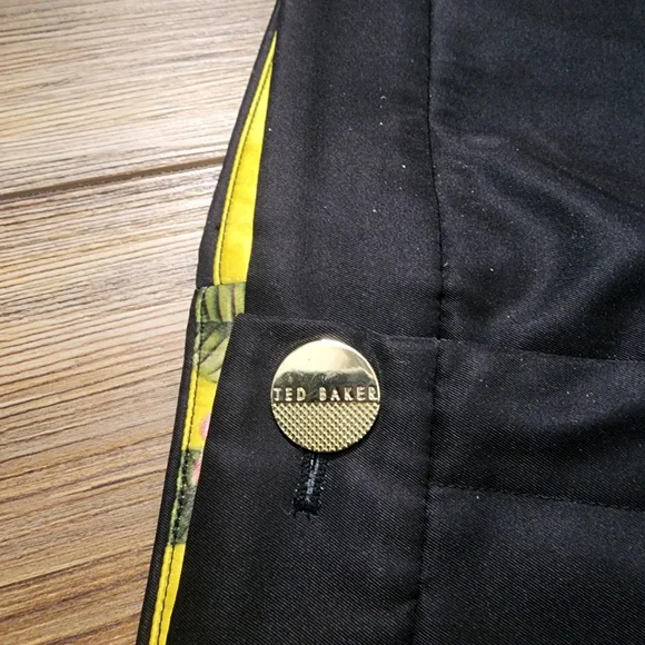 Ted Baker Hadas Secret Trellis Pants Women's Black Floral Satin - Picture 5 of 11